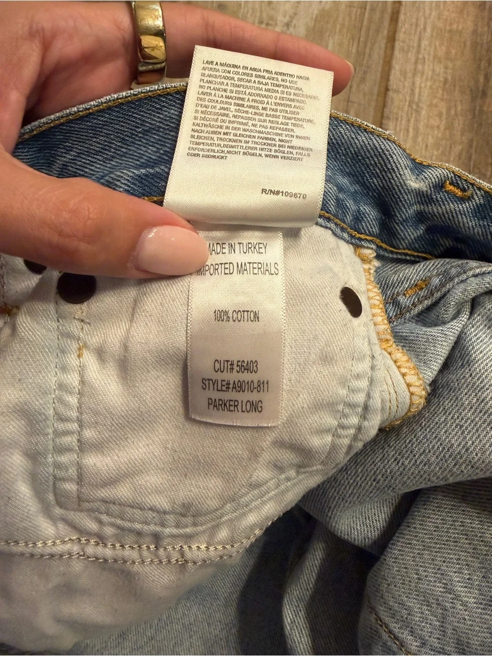 Agolde Light Blue Parker Long Distressed Denim Cutoff Shorts Size 31